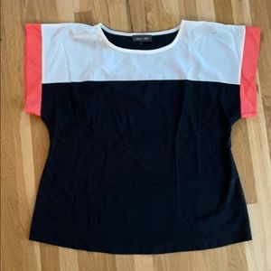 Color block maternity blouse